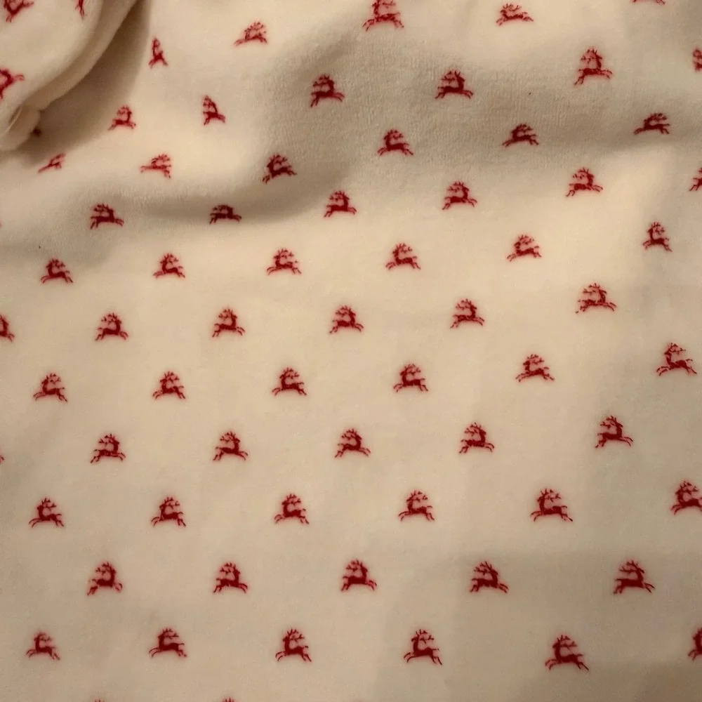 Ralph Lauren Baby Girls Ivory Red‎ Reindeer Velour Dress Bloomer Set 9M Holiday